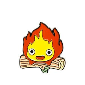 Cute Calcifer Howl's Moving Castle Studio Ghibli Fan Made Enamel Pin Lapel Pin